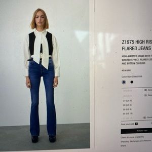 Zara high rise skinny flare. Super cute size 29 (8). Just bought and never worn